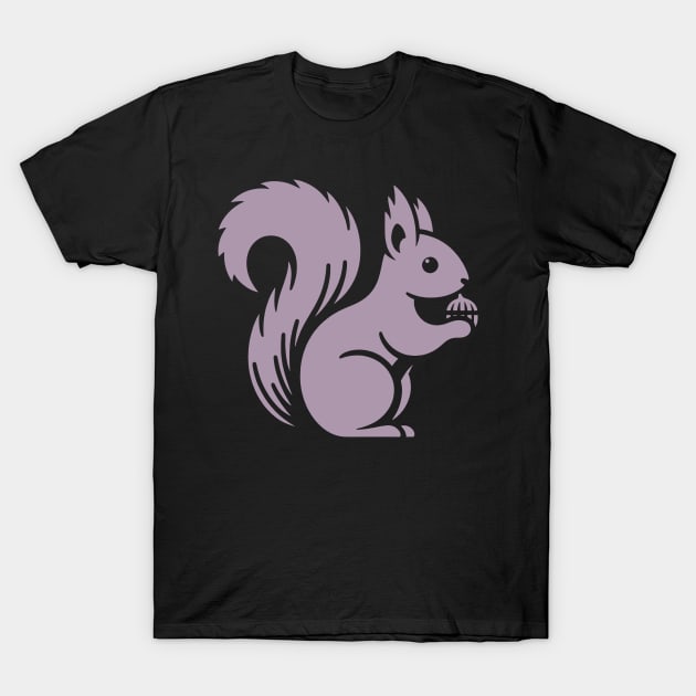 Minimalist Squirrel Silhouette with Nut T-Shirt by HBfunshirts